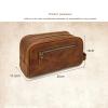 Feilx Leather Travel Dopp Kit Toiletry Bag Men Shaving Women and Mens Case Bags Organizer Bathroom Shaving kit (Color : C, Size : 25x11.5x14cm) view 2
