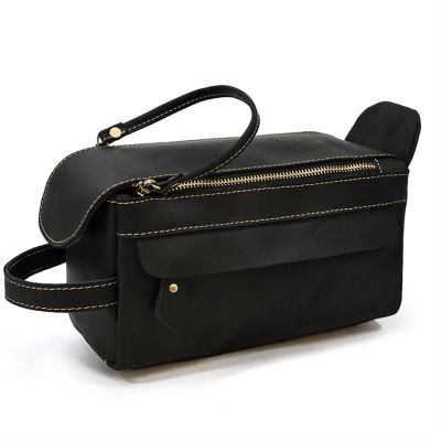 Feilx Toiletry Bag for Men or Women - Dopp Kit for Travel,Large Cosmetic and Bathroom Shaving Bag,Toiletry Organizer Leather (Color : C, Size : 24x10.5x12cm)