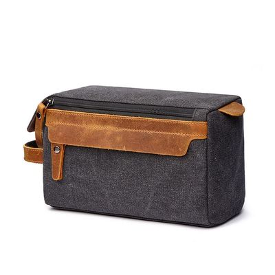 Feilx Vintage Canvas Toiletry Bag, Travel in Style, Waterproof Canvas Dopp Kits, Durable (Color : B, Size : 24 * 12 * 15cm)