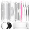 22 Pcs Pimple Popper Tool, Blackhead Remover Acne and Zit Comedone Extractor Kit view 1