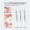 22 Pcs Pimple Popper Tool, Blackhead Remover Acne and Zit Comedone Extractor Kit view 4