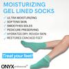 Onyx Professional Gel Moisturizing Socks, One Size Dry Feet Treatment for Women or Men, Hydrating Spa Socks for Dry Feet and Cracked Heel Repair, One Reusable Pair view 2