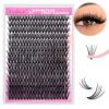 Lash Clusters 12-18mm Mix Individual Lashes Cluster Black Volume Eyelash Clusters Long Individual Lash Extensions C Curl Cluster Lashes DIY Eyelash Extension (30D-0.07C, 12-18mm) view 1