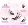 Lash Clusters 12-18mm Mix Individual Lashes Cluster Black Volume Eyelash Clusters Long Individual Lash Extensions C Curl Cluster Lashes DIY Eyelash Extension (30D-0.07C, 12-18mm) view 2