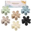 6PCS Matte Flower Hair Clips, Large Claw Clips for Women Thick Hair, Big Cute Dasiy Hair Clips, Non Slip Strong Hold for Women Thin Hair, Hair Accessories for Christmas Gifts Holiday, 6 Colors view 1