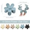 6PCS Matte Flower Hair Clips, Large Claw Clips for Women Thick Hair, Big Cute Dasiy Hair Clips, Non Slip Strong Hold for Women Thin Hair, Hair Accessories for Christmas Gifts Holiday, 6 Colors view 3