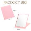 4 Pcs Small Folding Travel Mirror Rectangle Compact Mirror Portable Pocket Mirror Small Makeup Folding Mirror Stand up Vanity Mirror for Women Girls Daily Use, Pink White Green Black, 4.9 x 3.7 Inch view 2