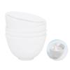 FERCAISH White Diy Face Mask Mixing Bowl, Microwavable Silicone Facial Mud Bowl Cosmetic Beauty Tool for Home Salon(4Pcs) view 1