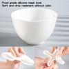 FERCAISH White Diy Face Mask Mixing Bowl, Microwavable Silicone Facial Mud Bowl Cosmetic Beauty Tool for Home Salon(4Pcs) view 3