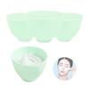 FERCAISH 4Pcs Diy Face Mask Mixing Bowl, Microwavable Silicone Facial Mud Bowl Cosmetic Beauty Tool for Home Salon(Green) view 1
