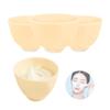 FERCAISH 4Pcs Diy Face Mask Mixing Bowl, Microwavable Silicone Facial Mud Bowl Cosmetic Beauty Tool for Home Salon (Yellow) view 1