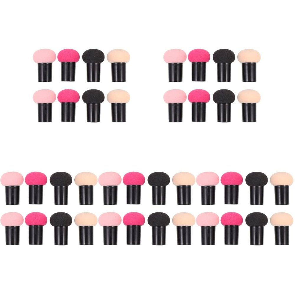 FRCOLOR 40 pcs foundation mushroom powder puff makeup applicator sponge foundation Mushroom Makeup