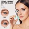 Zowor Eyelash Curler with Comb and Brush Fit All Eye Shape Curved Eyelash Curlers with 5PCS Silicone Refill Pad,Natural and Long Lasting Lash Curler for Women Make Up Gift(Blue) view 2