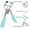 Zowor Eyelash Curler with Comb and Brush Fit All Eye Shape Curved Eyelash Curlers with 5PCS Silicone Refill Pad,Natural and Long Lasting Lash Curler for Women Make Up Gift(Blue) view 3