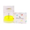 Maniology 2-in-1 Image-Shrinking Nail Stamper with Scraper Card | Yellow Round Silicone Stamper, Dual XL Stackable Heads for Custom Stamping Nail Art Design view 1