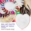 Resin Nail Art Palette Nail Mixing Palette Polish Color Mixing Plate Golden Edge Nail Holder Display Board Heart Shape Cosmetic Mixing Tools view 3