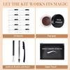 Eyebrow Stamp Stencils SET with 10 Reusable Eyebrow Stencils, 1 Dual Ended Brush and 1 Sponge Applicator, Long-Lasting Waterproof Eyebrow Kit view 3