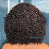 180 Density Afro Kinky Curly Human Hair Wig Brazilian Virgin Human Hair Wigs With Bangs Full Machine Made O Scalp Top Wig Glueless For Black Women 18Inch view 3