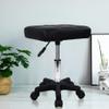 FURWOO Rectangle Rolling Stool with Wheels Height Adjustable Swivel Stool Chair for Spa Salon Massage Black view 2