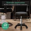 FURWOO Round Rolling Stool Height Adjustable Stool with Wheels for Spa Salon Massage Black view 3