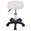 FURWOO Hexagon Rolling Stool Height Adjustable Stool with Wheels for Spa Salon Massage White view 1