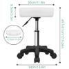 FURWOO Hexagon Rolling Stool Height Adjustable Stool with Wheels for Spa Salon Massage White view 2