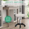 FURWOO Hexagon Rolling Stool Height Adjustable Stool with Wheels for Spa Salon Massage White view 3