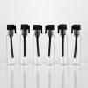 100Pcs 2ml Mini Empty Perfume Sample Bottles Glass Essential Oils Sample Vials Bottles with Black Cap Refillable Sample Vial Containers Glass Drop Stick Bottle for Aromatherapy Essential Oil view 2
