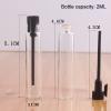 100Pcs 2ml Mini Empty Perfume Sample Bottles Glass Essential Oils Sample Vials Bottles with Black Cap Refillable Sample Vial Containers Glass Drop Stick Bottle for Aromatherapy Essential Oil view 3