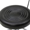 Flulep Round Shape Adjustable Salon Stool with Back and Line Black view 3