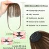 NAYOO Bangs Hair Clip -Medium Brown Fake Bangs 100% Real Human Hair Extensions Wispy Bangs for Women Fringe with Temples Hairpieces Curved Bangs for Daily Wear view 4