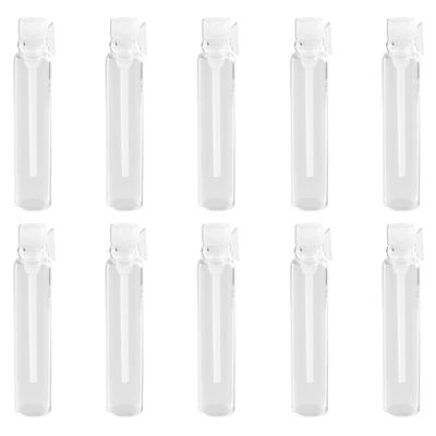 100Pcs 2ml Mini Empty Perfume Sample Bottles Glass Essential Oils Sample Vials Bottles with Translucent Cap Refillable Sample Vial Containers Glass Drop Stick Bottle for Aromatherapy Essential Oil