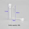 100Pcs 2ml Mini Empty Perfume Sample Bottles Glass Essential Oils Sample Vials Bottles with Translucent Cap Refillable Sample Vial Containers Glass Drop Stick Bottle for Aromatherapy Essential Oil view 2