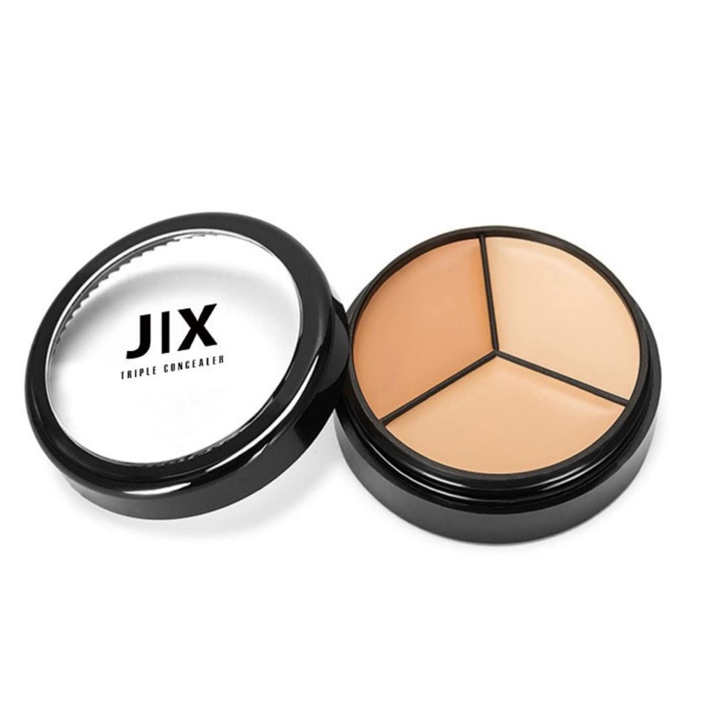 1 PC triple Concealer, 3 Colors Precise Mineral Professional Cream Concealer Palette, Lasting And Moisturizing Concealer, Soothing Moisture Full Coverage Concealer Palette, Covering The Pores And Blemishes Of Skin, Concealing Dark Circles And Acne Sp
