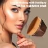 Foundation Makeup Brush Flat Top Kabuki Hexagon Face Blush Liquid Powder Foundation Brush for Blending Liquid, Cream or Flawless Powder Cosmetics with Bonus Protective Case (Champagne) view 2