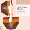 Foundation Makeup Brush Flat Top Kabuki Hexagon Face Blush Liquid Powder Foundation Brush for Blending Liquid, Cream or Flawless Powder Cosmetics with Bonus Protective Case (Champagne) view 4