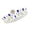 1pc Classic Crown Wedding Hair Baroque Crown Rhinestone Retro view 1
