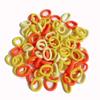 100Pcs Seamless Cotton Hair Ties for Toddler Girls Elastics Hair Ties No Damage Diameter 1 inch Ponytail Holders Baby Thin Hair Orange view 1