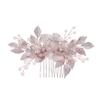 LALAFINA Bridal Hair Comb Clip Floral Design Lightweight Wedding Hair Accessory for Bride Elegant Side Comb for Special Occasions and Celebrations view 1