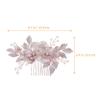 LALAFINA Bridal Hair Comb Clip Floral Design Lightweight Wedding Hair Accessory for Bride Elegant Side Comb for Special Occasions and Celebrations view 2