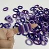 100Pcs Seamless Cotton Hair Ties for Toddler Girls Elastics Hair Ties No Damage Diameter 1 inch Ponytail Holders Baby Thin Hair Purple view 3