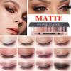 BKPPLZP Matte 12 Colors Makeup Naked Eyeshadow Palette,Nude Matte Eyeshadow Palette,Natural Pigment Eye Shadow Pallete Set Long Lasting & Waterproof Smokey Eye Professional Beauty Makeup Kit view 2