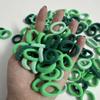 100Pcs Seamless Cotton Hair Ties for Toddler Girls Elastics Hair Ties No Damage Diameter 1 inch Ponytail Holders Baby Thin Hair Green view 2