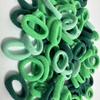 100Pcs Seamless Cotton Hair Ties for Toddler Girls Elastics Hair Ties No Damage Diameter 1 inch Ponytail Holders Baby Thin Hair Green view 3