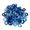 100Pcs Seamless Cotton Hair Ties for Toddler Girls Elastics Hair Ties No Damage Diameter 1 inch Ponytail Holders Baby Thin Hair Blue view 1