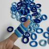 100Pcs Seamless Cotton Hair Ties for Toddler Girls Elastics Hair Ties No Damage Diameter 1 inch Ponytail Holders Baby Thin Hair Blue view 2