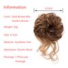 KETHBE Messy Bun Hair Piece Tousled Updo Hair Buns Extension Elastic Hair Band Hair Pieces Curly Hair Bun Scrunchie For Women (Dark Brown Mix Golden Brown) view 3