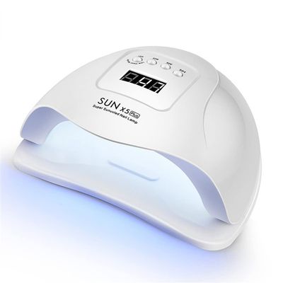 Yerdos UV Light LED Gel Nail Dryer Lamp Mahine Sun X5 Plus High Power 54W, Manciure/Pedicure Curing Lamp with 4 Timers Professional Nail Art Tools, White, 1 Count