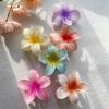 6 Pack Hawaiian Flower Hair Clips,3 Inch Cute Plumeria Clip for Hair,Strong Hold Jaw Clip Barrettes Bohemian Flowers Hair Accessories for Thick Hair,Gifts for Women Girls view 4