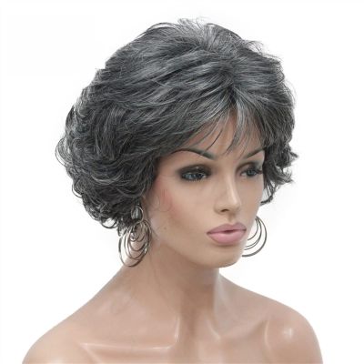 UNNS Hair Wig Hair Replacement Wigs Short Curly Dark Auburn Synthetic Hair Full Wig Women Thick Wigs for Everyday Wigs for Women (Color : E, Size : 8inches)